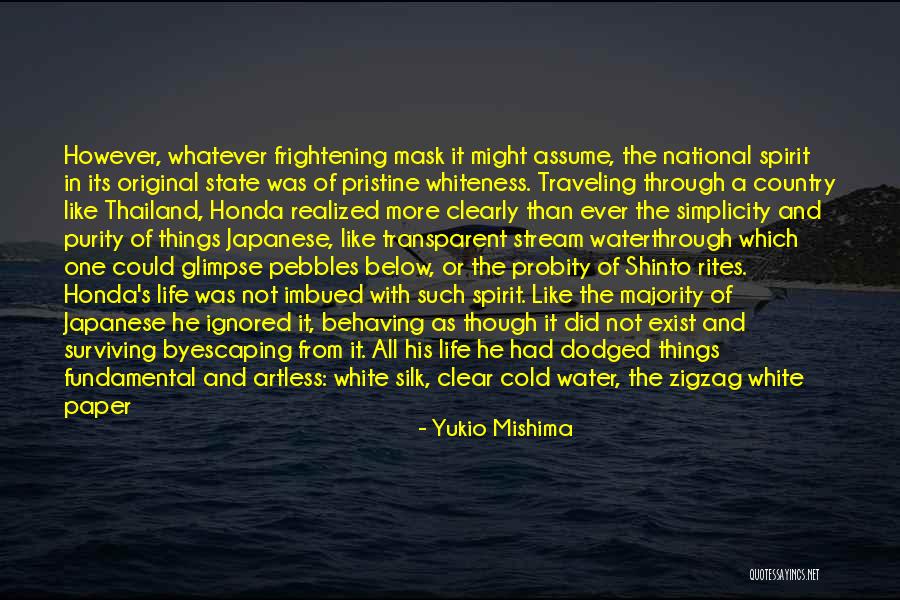 Pristine Water Quotes By Yukio Mishima Pristine Water Quotes By Yukio Mishima