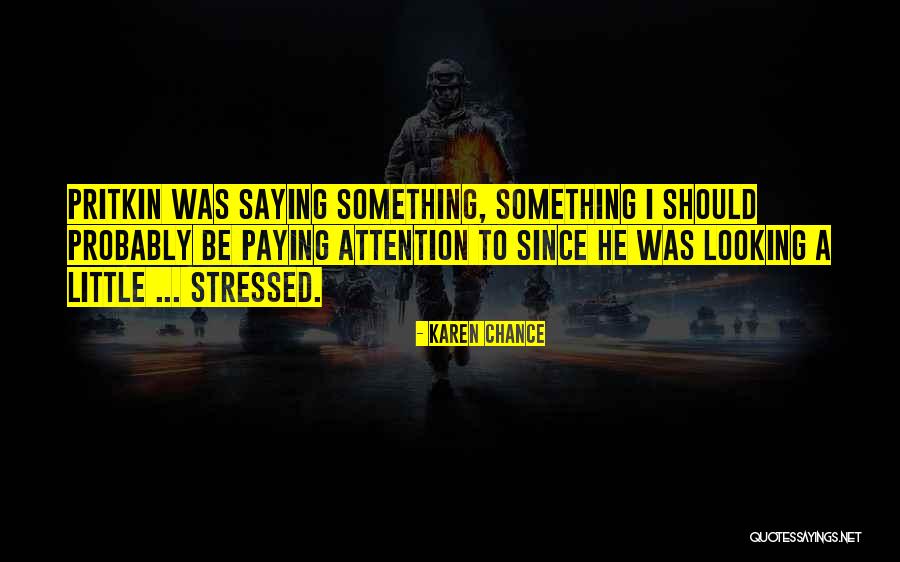 Pritkin Quotes By Karen Chance Pritkin Quotes By Karen Chance