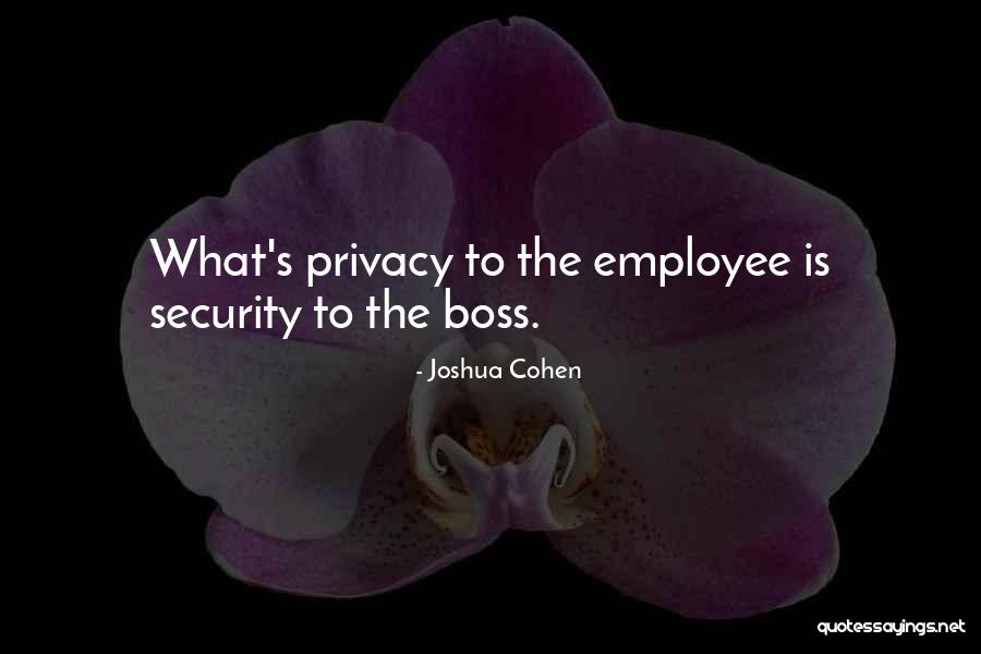 Privacy Over Security Quotes By Joshua Cohen