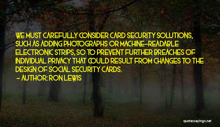 Privacy Over Security Quotes By Ron Lewis