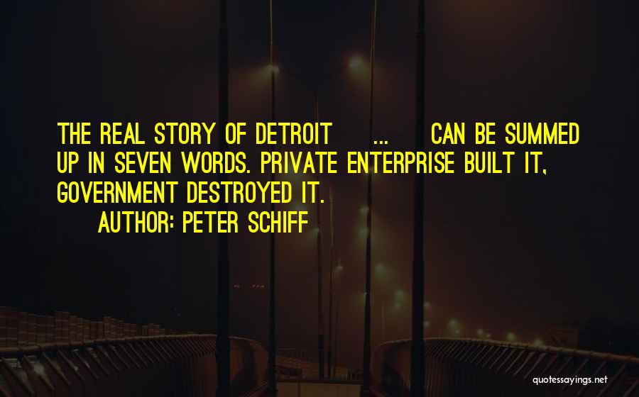 Private Enterprise Quotes By Peter Schiff