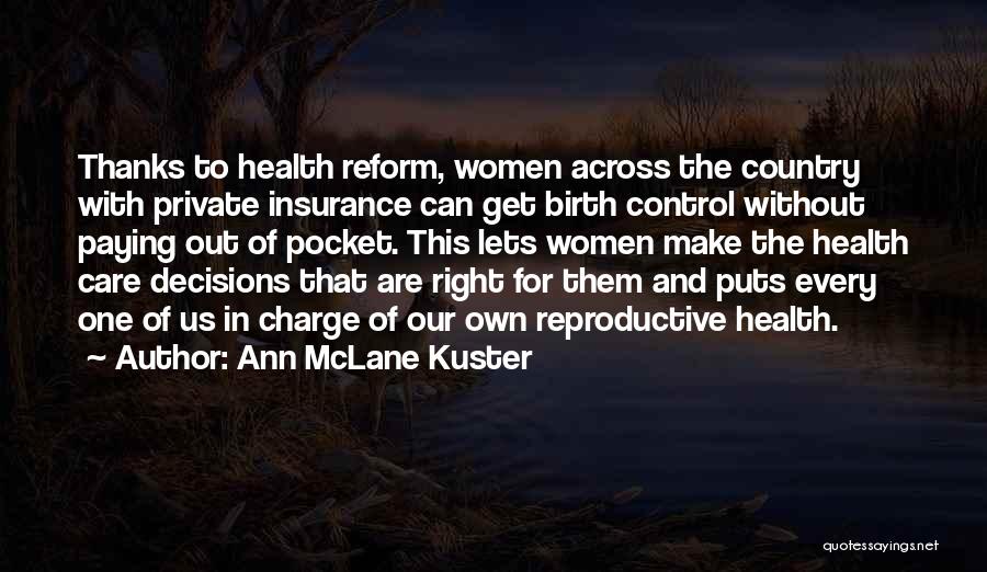 Private Health Insurance Quotes By Ann McLane Kuster