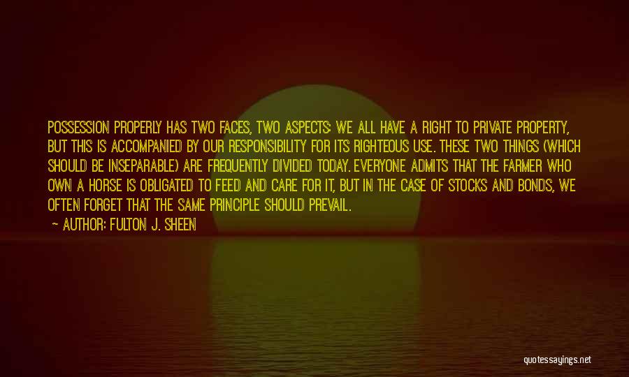 Private Property Quotes By Fulton J. Sheen