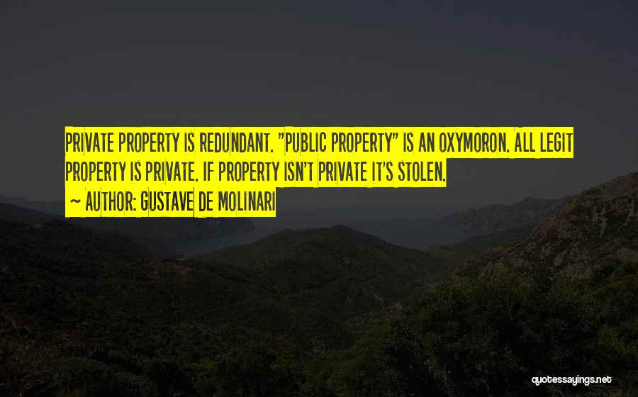 Private Property Quotes By Gustave De Molinari