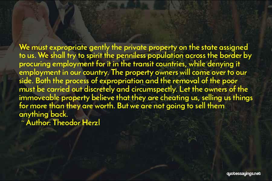 Private Property Quotes By Theodor Herzl