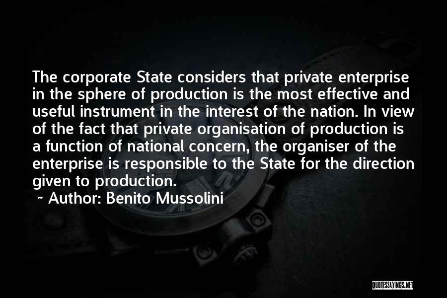 Private Sphere Quotes By Benito Mussolini