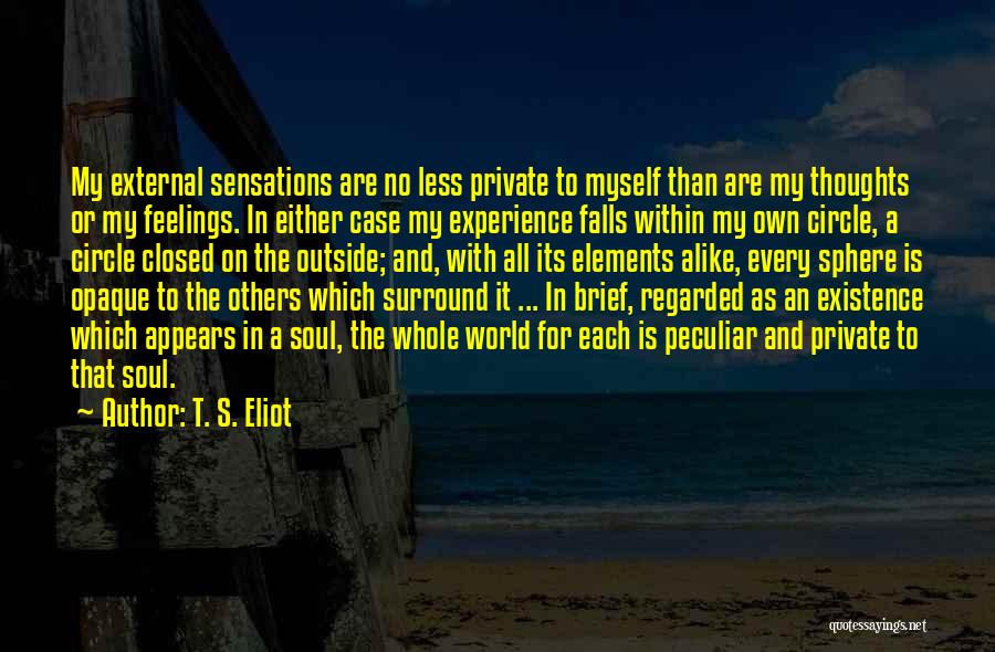 Private Sphere Quotes By T. S. Eliot