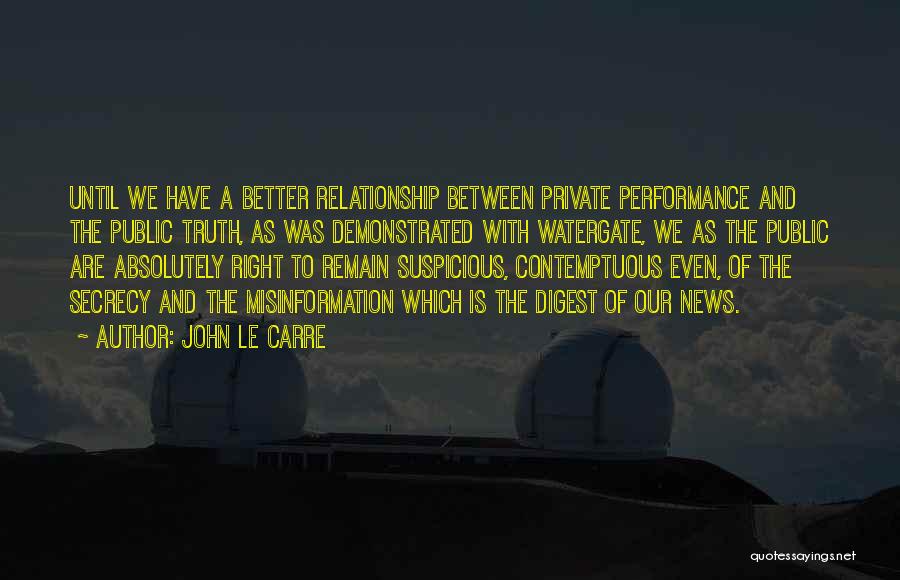 Private Vs Public Quotes By John Le Carre