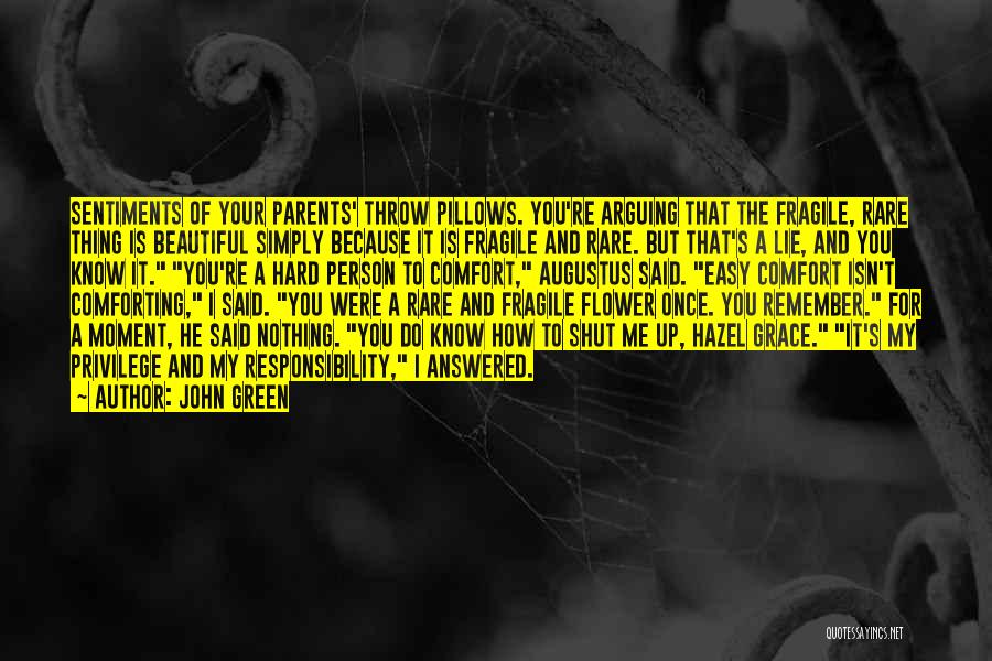 Privilege And Responsibility Quotes By John Green