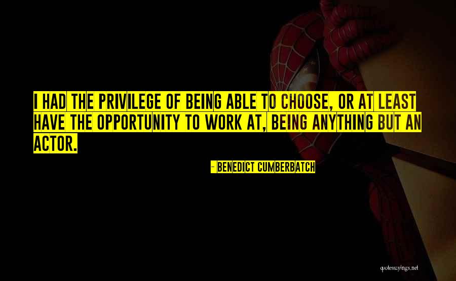 Privilege To Work Quotes By Benedict Cumberbatch Privilege To Work Quotes By Benedict Cumberbatch