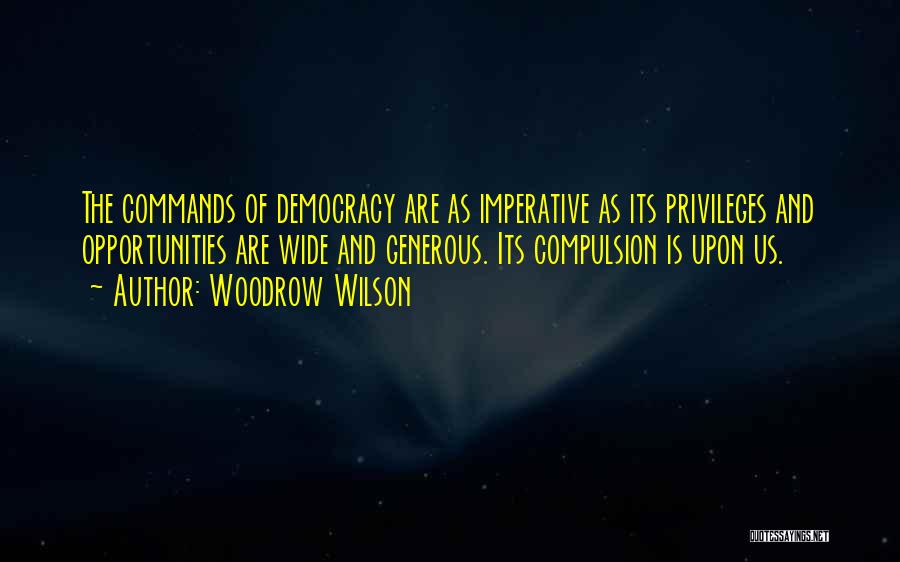 Privileges Quotes By Woodrow Wilson