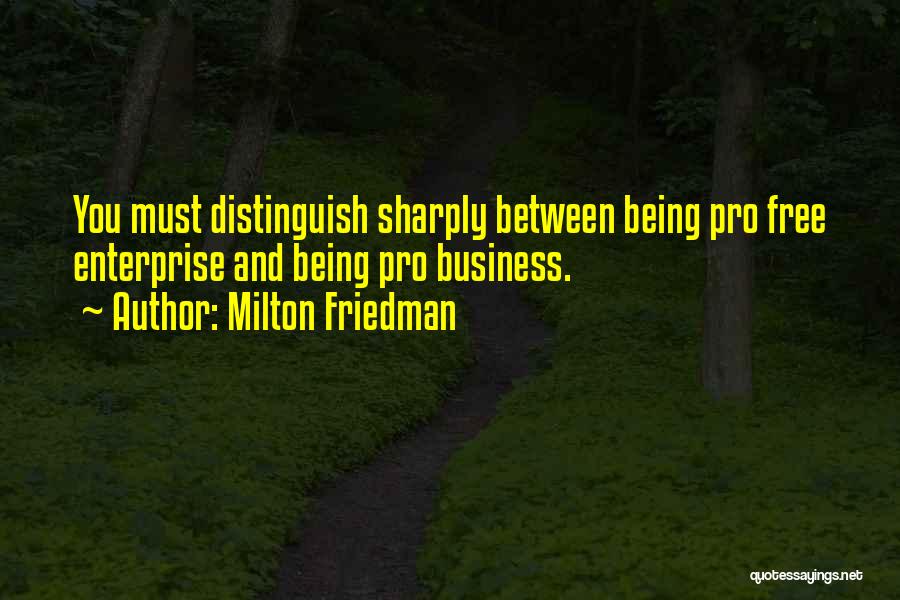 Pro Business Quotes By Milton Friedman