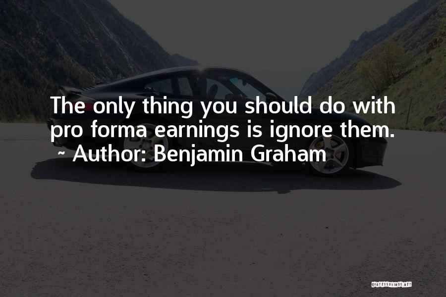 Pro Forma Quotes By Benjamin Graham