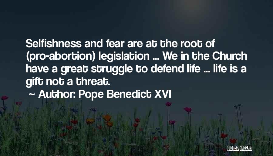 Pro Life Quotes By Pope Benedict XVI