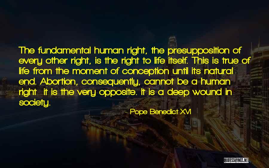 Pro Life Quotes By Pope Benedict XVI