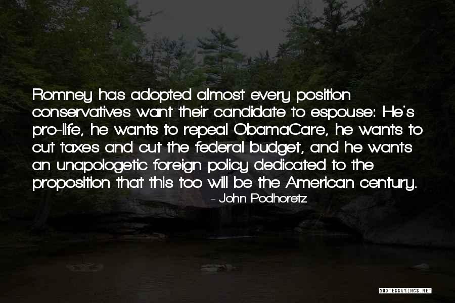 Pro Taxes Quotes By John Podhoretz