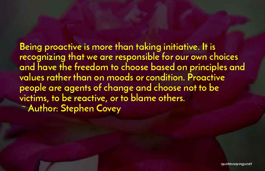 Proactive Vs Reactive Quotes By Stephen Covey