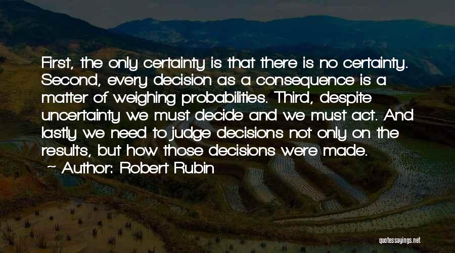 Probabilities Quotes By Robert Rubin
