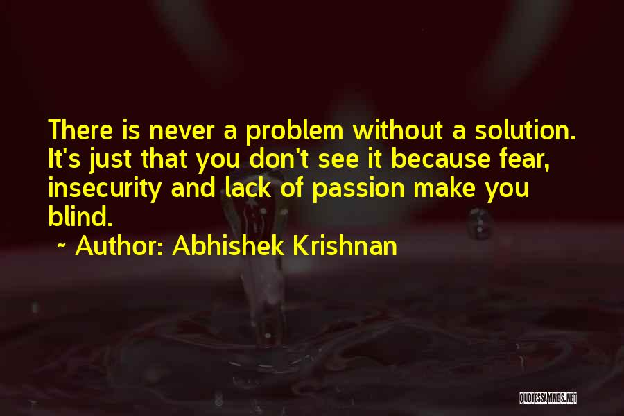 Problem Solution Quotes By Abhishek Krishnan