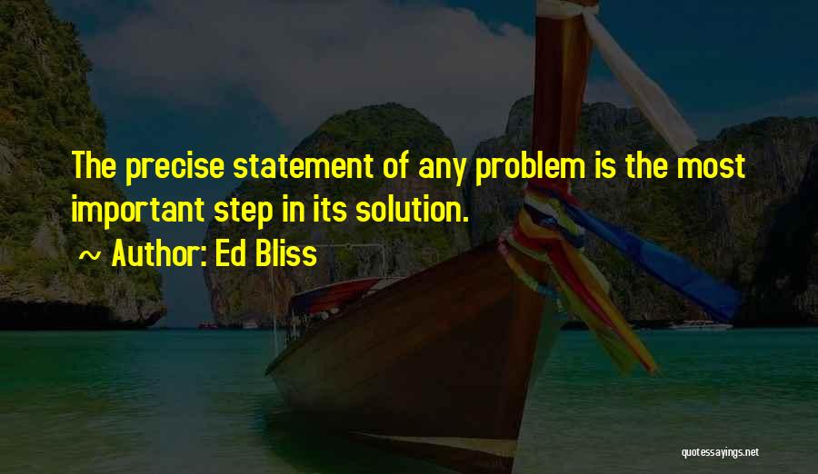 Problem Solution Quotes By Ed Bliss