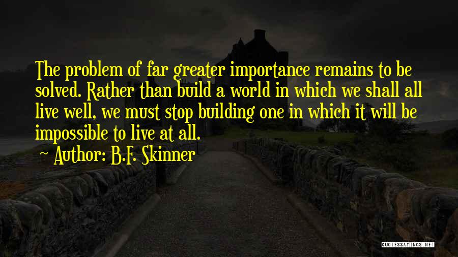 Problem Solved Quotes By B.F. Skinner