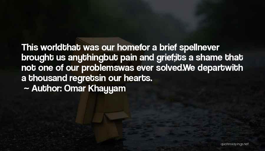 Problems And Pain Quotes By Omar Khayyam