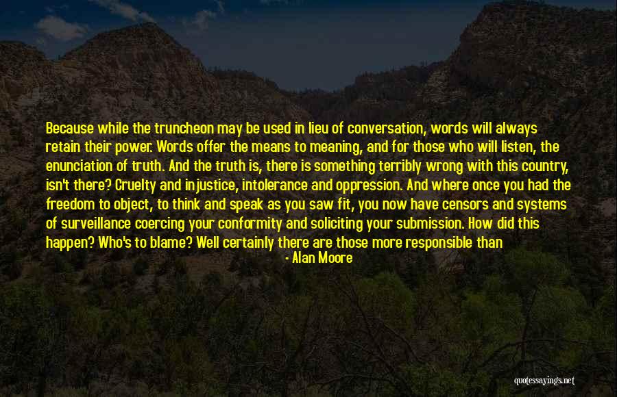 Problems With Conformity Quotes By Alan Moore