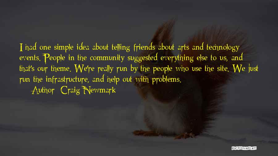 Problems With Friends Quotes By Craig Newmark