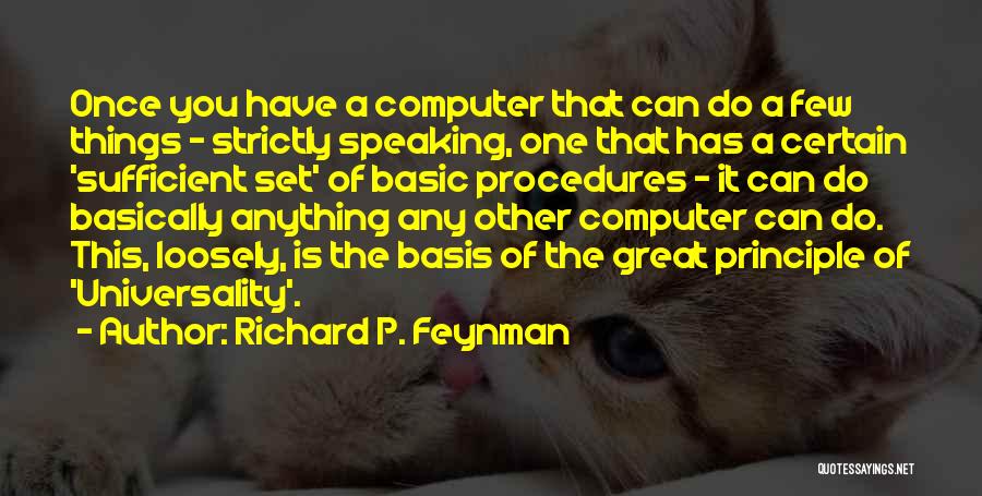 Procedures Quotes By Richard P. Feynman