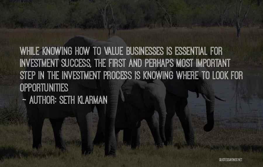 Process And Success Quotes By Seth Klarman