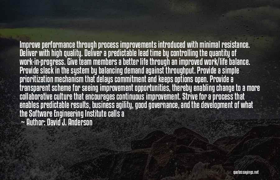 Process Improvement Quotes By David J. Anderson