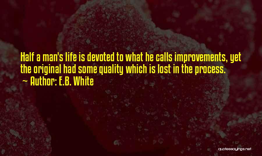 Process Improvements Quotes By E.B. White
