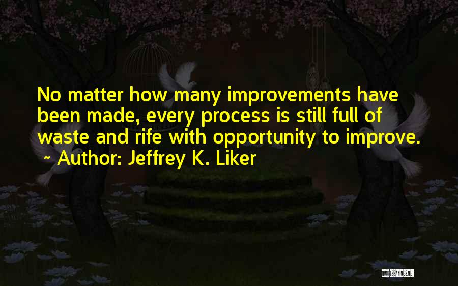 Process Improvements Quotes By Jeffrey K. Liker