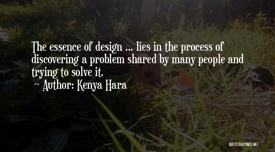 Process Of Design Quotes By Kenya Hara