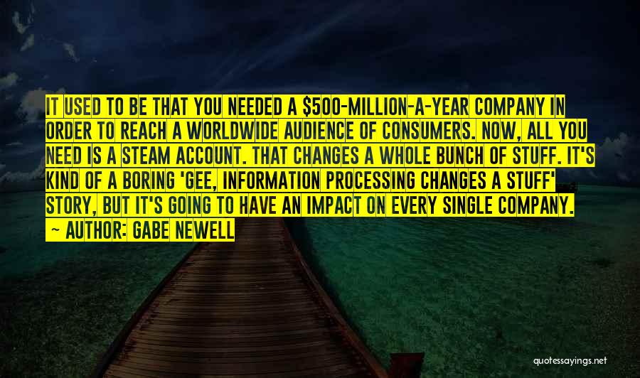 Processing Information Quotes By Gabe Newell