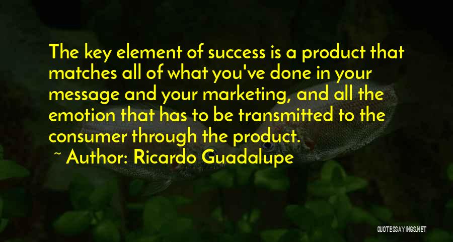 Product Success Quotes By Ricardo Guadalupe