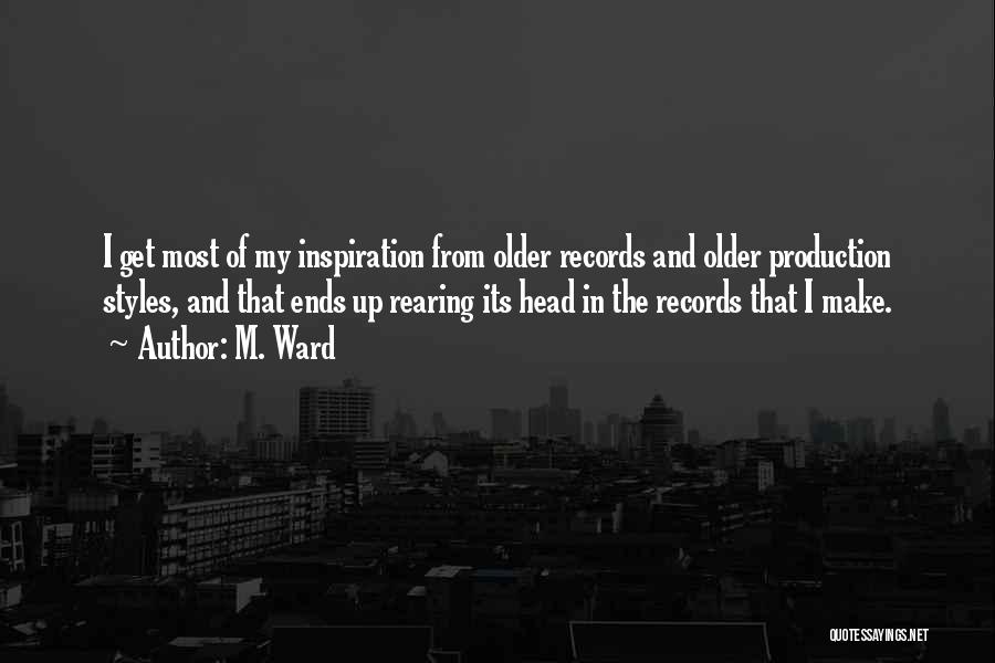 Production Inspiration Quotes By M. Ward