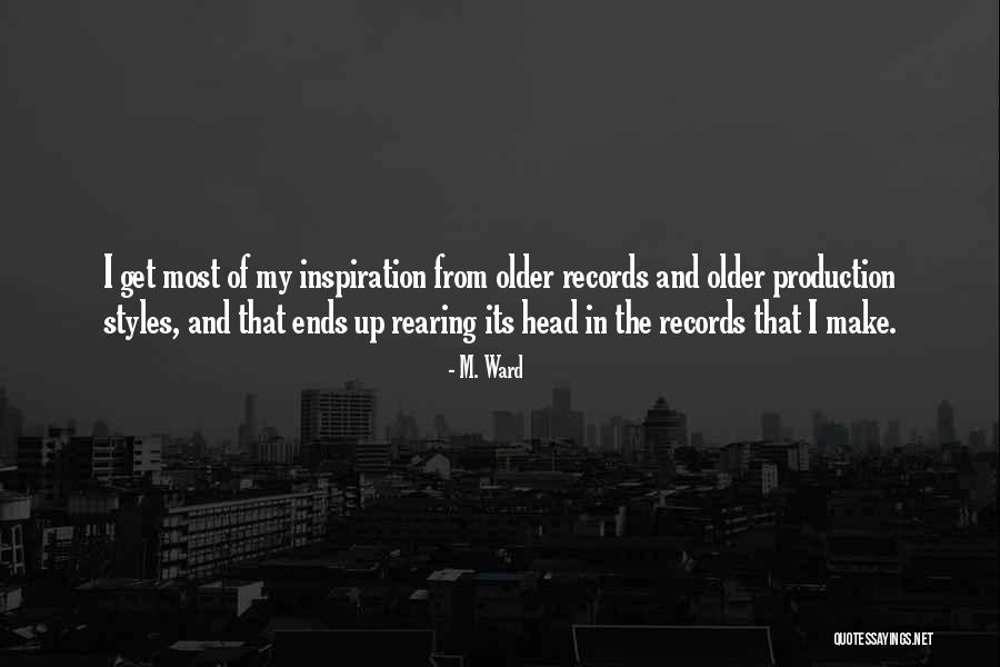 Production Inspiration Quotes By M. Ward