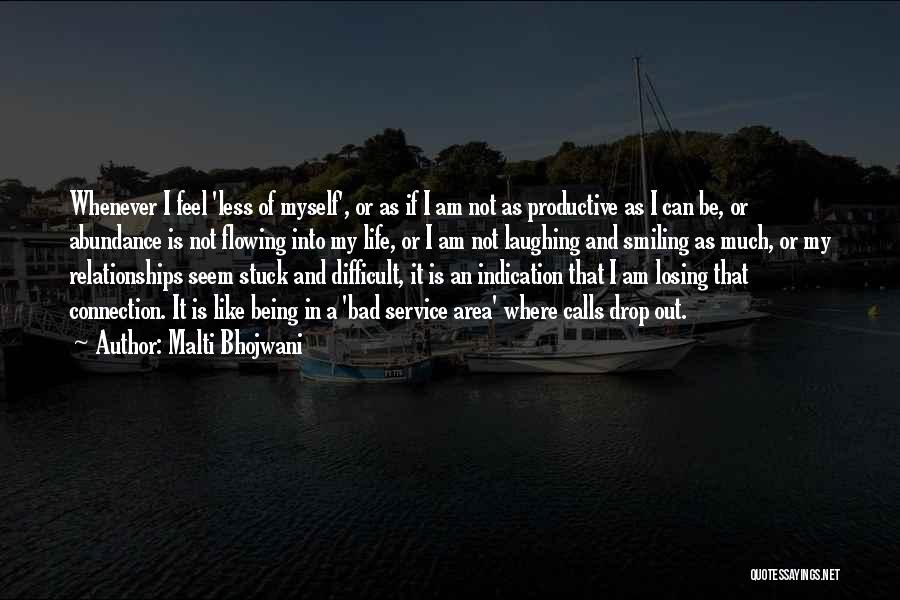 Productive Life Quotes By Malti Bhojwani