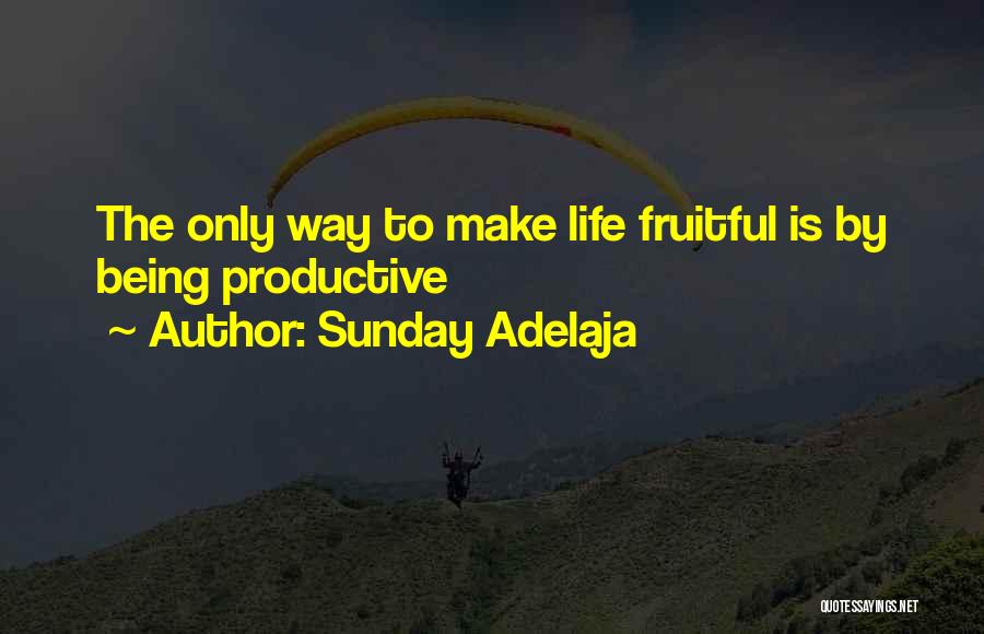 Productive Life Quotes By Sunday Adelaja