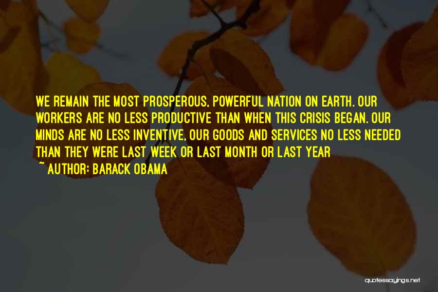Productive Week Quotes By Barack Obama