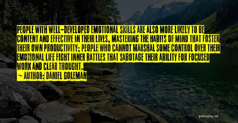 Productivity In Life Quotes By Daniel Goleman