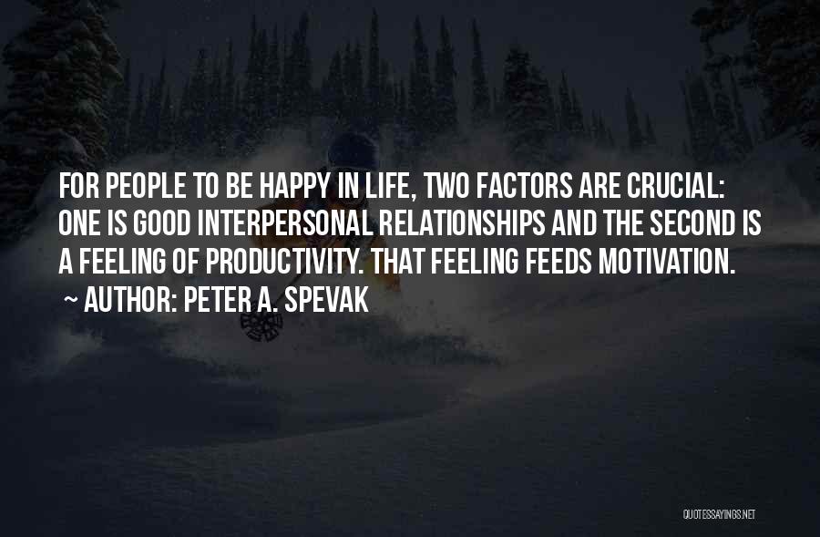 Productivity In Life Quotes By Peter A. Spevak