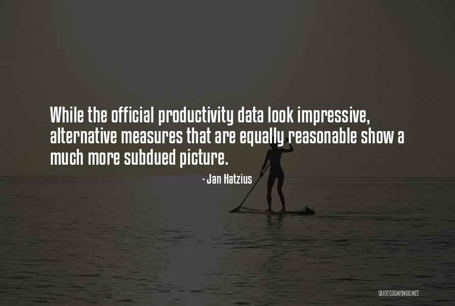 Productivity Quotes By Jan Hatzius