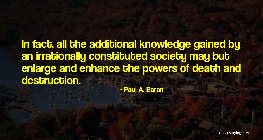 Profaning Sulfate Quotes By Paul A. Baran Profaning Sulfate Quotes By Paul A. Baran
