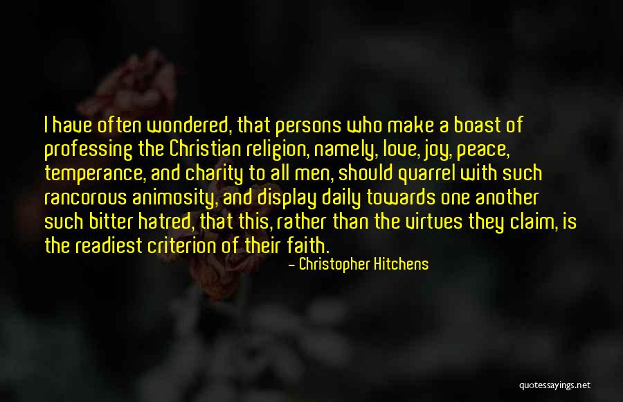 Professing Christian Quotes By Christopher Hitchens