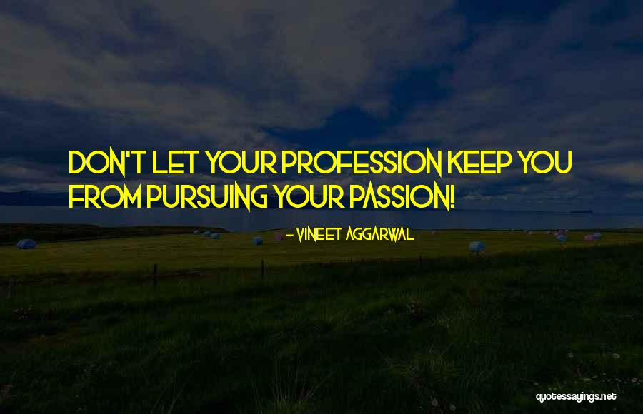 Profession And Passion Quotes By Vineet Aggarwal Profession And Passion Quotes By Vineet Aggarwal