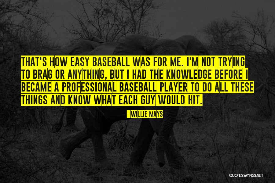 Professional Quotes By Willie Mays Professional Quotes By Willie Mays