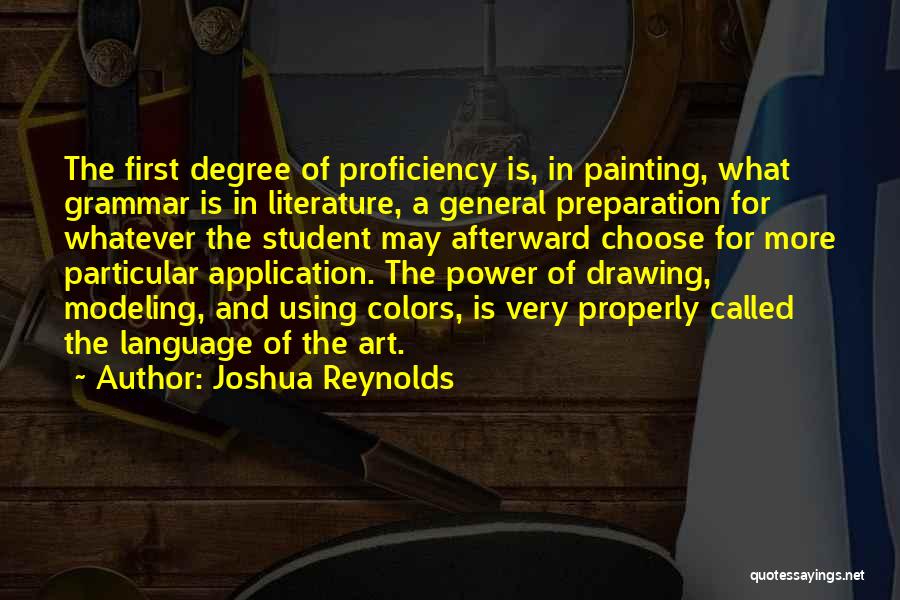 Proficiency Quotes By Joshua Reynolds