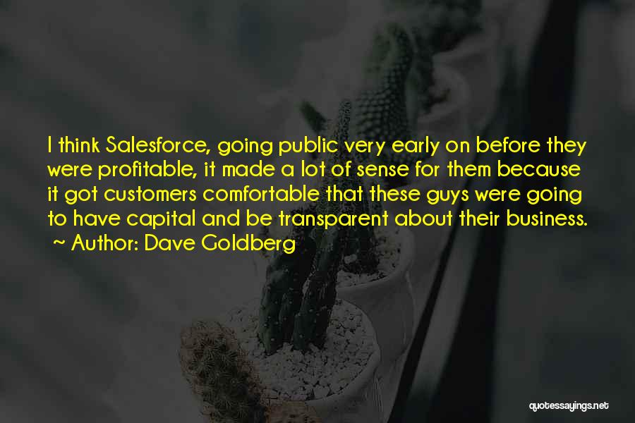 Profitable Business Quotes By Dave Goldberg